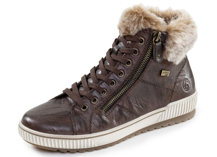 Laarzen & laarsjes - Remonte, gevoerde dameslaarzen, winterschoenen, breedte G, met uitneembaar voetbed, in Größe 036 bis 042, in Farbe DUNKELBRAUN Ansicht 1