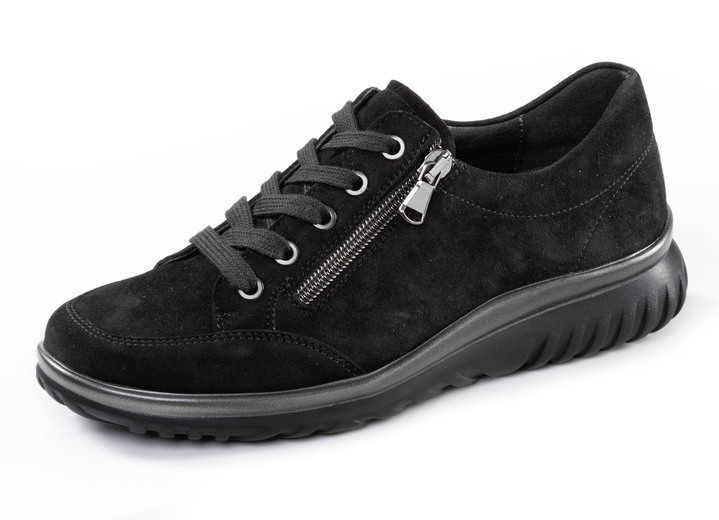 Instappers & veterschoenen - ELENA EDEN, comfortabele dames veterschoenen, breedte H, met uitneembaar voetbed, in Größe 3 1/2 bis 8, in Farbe ZWART Ansicht 1