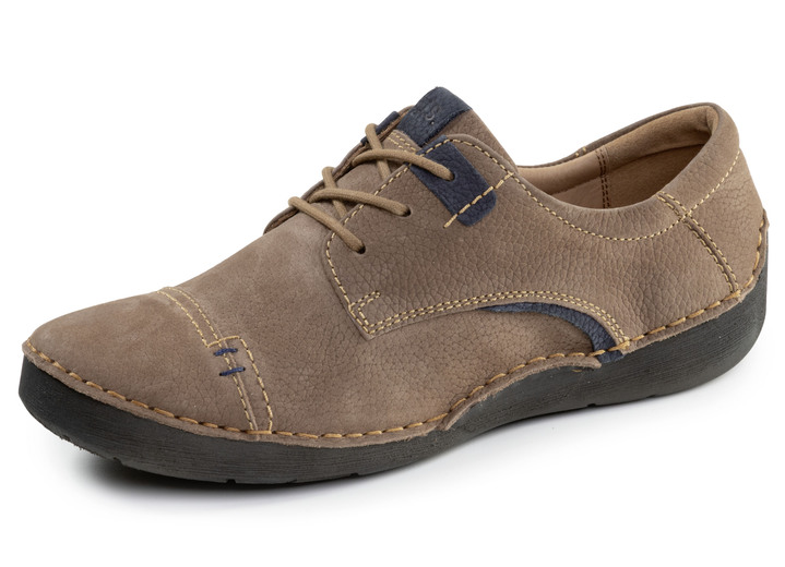 Instappers & veterschoenen - Josef Seibel, klassieke dames veterschoenen, breedte G, met uitneembaar voetbed, in Größe 036 bis 043, in Farbe CAMEL-MARINE Ansicht 1