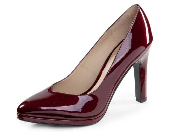 Pumps & ballerina's - Peter Kaiser, elegante damespumps, gemaakt van leer, in Größe 4 bis 8, in Farbe WEINROT Ansicht 1