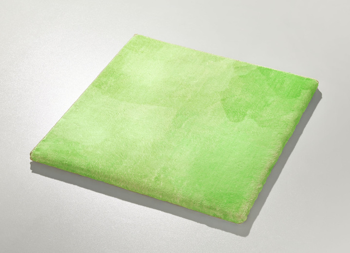Badmatten - badkamerset, in Größe 100 (Matje, halfrond 50/80 cm) bis 112 (Toiletdekselafdekking 47/50 cm), in Farbe GROENTE Ansicht 1