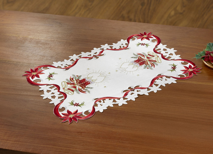 Woontextiel - Feestelijke tafel- en kamerdecoratie, in Größe 101 (Kleedje, 35/50 cm) bis 404 (Kussensloop, 40/40 cm), in Farbe SEKT-ROT-BUNT Ansicht 1