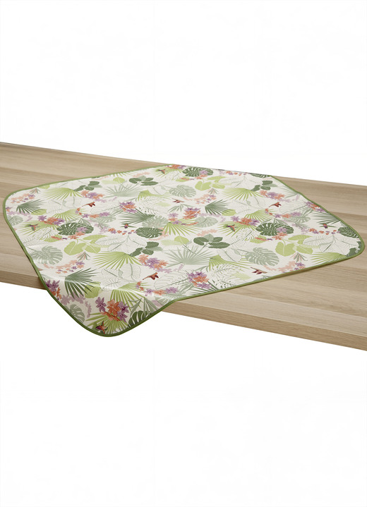 Tuin tafelkleden - Onderhoudsvriendelijk tafelzeil van tafelzeil, in Größe 108 (Middenkleed, 80 x 80 cm) bis 200 (placemat, 4-delig, 47 x 34 cm), in Farbe MULTICOLOR Ansicht 1