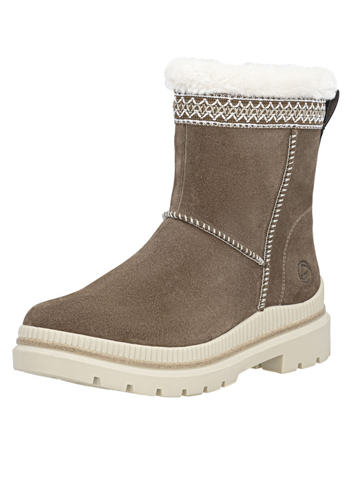 Laarzen & laarsjes - Remonte, gevoerde dames enkellaarsjes, winterschoenen, breedte G, met lamsvacht, in Größe 036 bis 042, in Farbe BRAUN Ansicht 1
