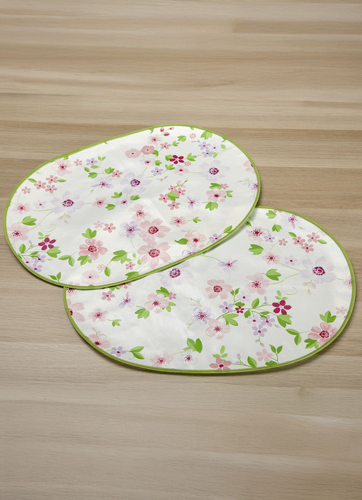 Tuin tafelkleden - Tafeldecoratie in onderhoudsvriendelijke kwaliteit, in Größe 108 (Middenkleed, 80 x 80 cm) bis 302 (2 plaats sets, 34 x 47 cm), in Farbe WIT Ansicht 1