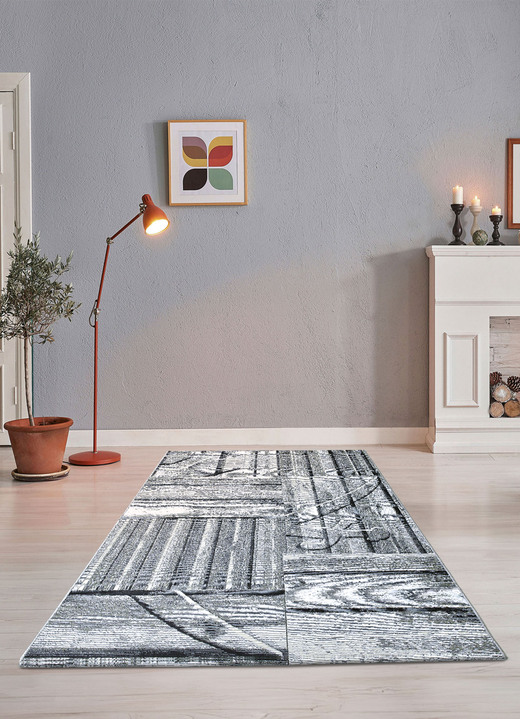 Modern - Duurzame bruggen en tapijten, in Größe 110 (Brug, 60 x 100 cm) bis 299 (tapijt, 300 x 400 cm), in Farbe GRAU Ansicht 1