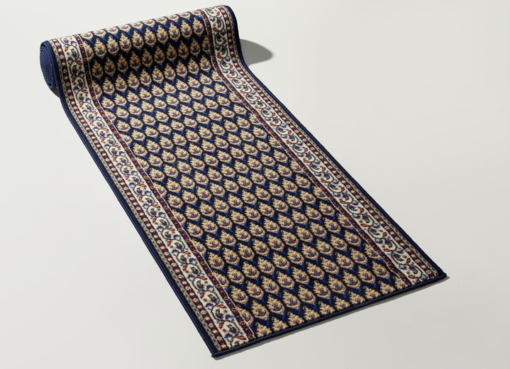 Tapijten - Loper in lengte op maat, in Größe 101 (loper, 60 cm breed) bis 104 (Loper, 70 cm breed), in Farbe BLAUW Ansicht 1