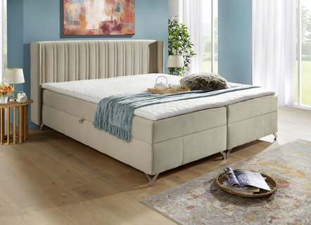 boxspringbed met bedkast en topper