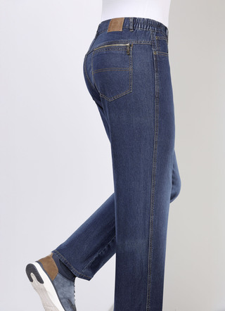 Jeans met elastische taillebandinzetstukken in 3 kleuren