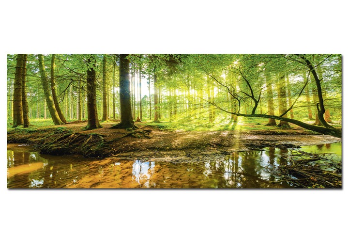 Landschap - Hoogwaardige canvasfoto op houten frame, in Farbe GROEN Ansicht 1
