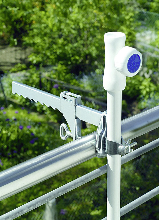 Inkijk- & zonwering - Balkonbeugel van gegalvaniseerd staal, in Farbe ZILVER Ansicht 1
