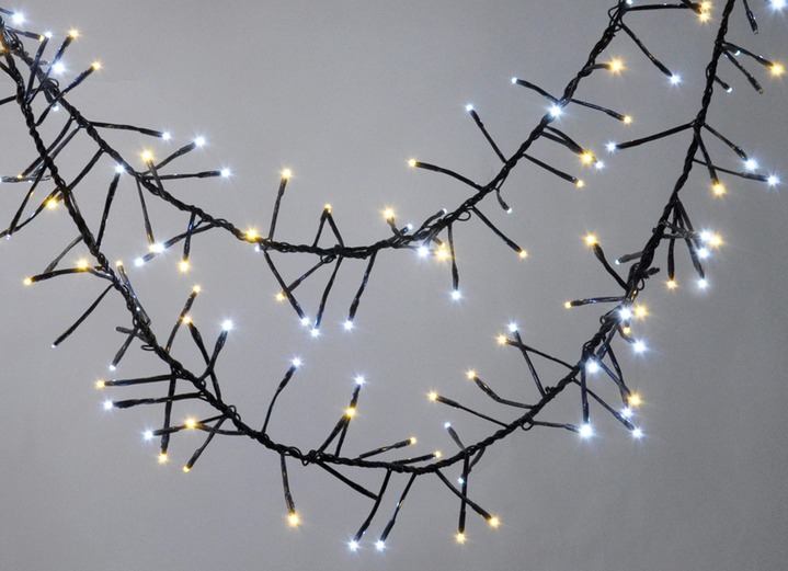 Tuin - Cluster LED-lichtkettingen met digitale buitentransformator, in Farbe KRISTALEFFECT, in Ausführung mit 960 LEDs mit Kristalleffekt; Gesamtlänge 11 m