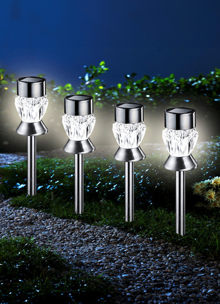 Lampen op zonne-energie, set van 4
