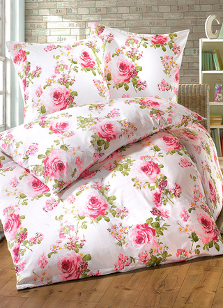 Beddengoedset met rozendessin
