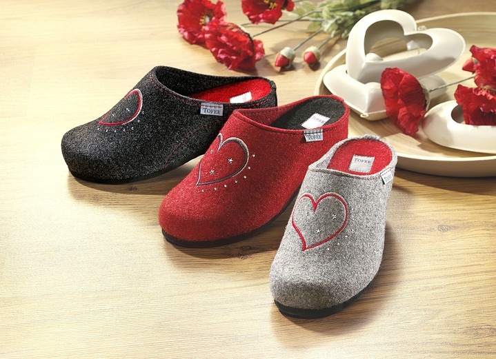 Huisschoenen - Dames pantoffels in verschillende kleuren, in Größe 036 bis 042, in Farbe ANTRACIET