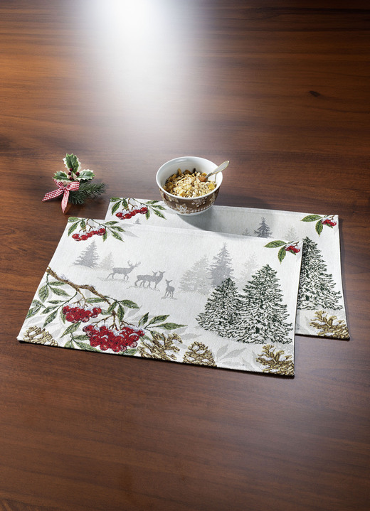 Woontextiel - Mooie placemat, 2 stuks, in Farbe MULTICOLOR