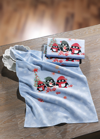 Theedoeken met pinguïns, 3 stuks