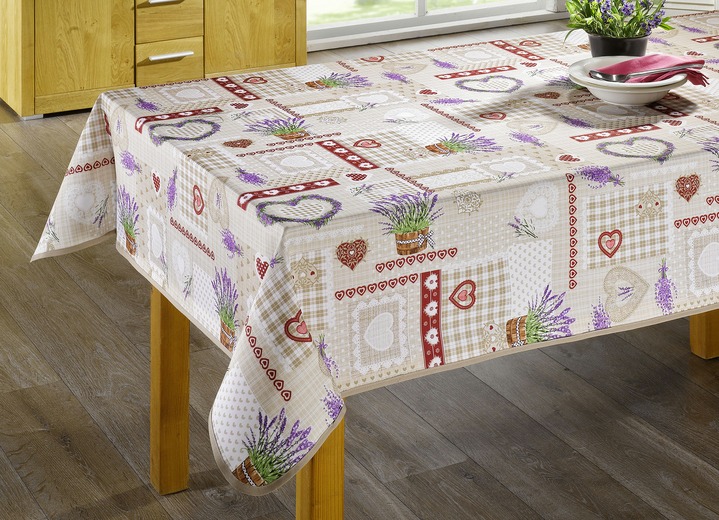- Onderhoudsvriendelijke tafeldecoratie in landelijke stijl, in Größe 195 (Tafellaken, 130 x 170 cm) bis 210 (tafellaken ovaal, 150 x 220 cm), in Farbe MULTICOLOR Ansicht 1