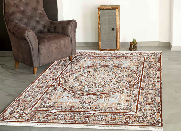 SALE - Bijzonder dunne vloerkleden en tapijten, in Größe 102 (Brug, 60 x 115 cm) bis 249 (tapijt, 160 x 230 cm), in Farbe BEIGE Ansicht 1