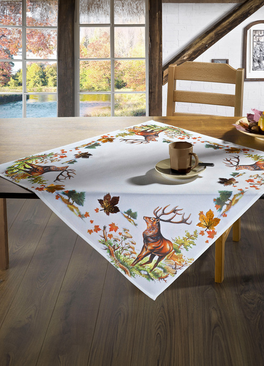 Woontextiel - Betoverende natuurgetrouwe accessoires, in Größe 101 (2 kleedjes, 35 x 50 cm) bis 404 (Kussensloop, 40 x 40 cm), in Farbe WIT Ansicht 1