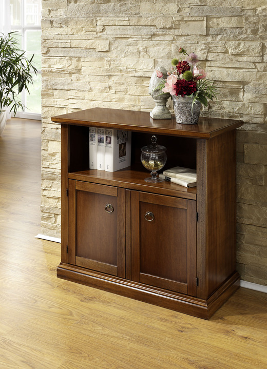 TV- en Hifi-meubels - Meubelset van deels massief hout, in Farbe OKKERNOOT, in Ausführung Tv-commode Ansicht 1