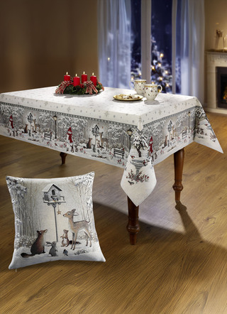 Tafel- en kamerdecoratie met winterlandschap