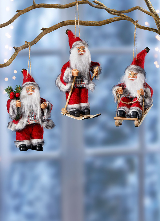 - Kerstmannen, 3-delige set, in Farbe ROOD-GRIJS-ZWART Ansicht 1