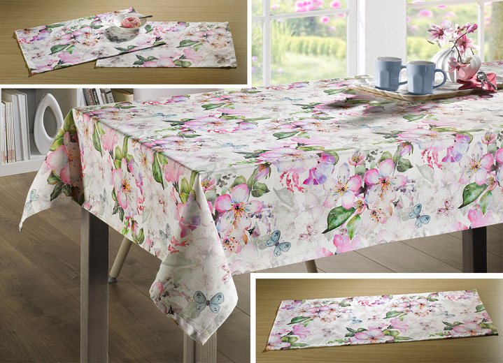 Woontextiel - Bloemenkamerdecoratie gemaakt van 70% katoen, in Farbe MULTICOLOR Ansicht 1