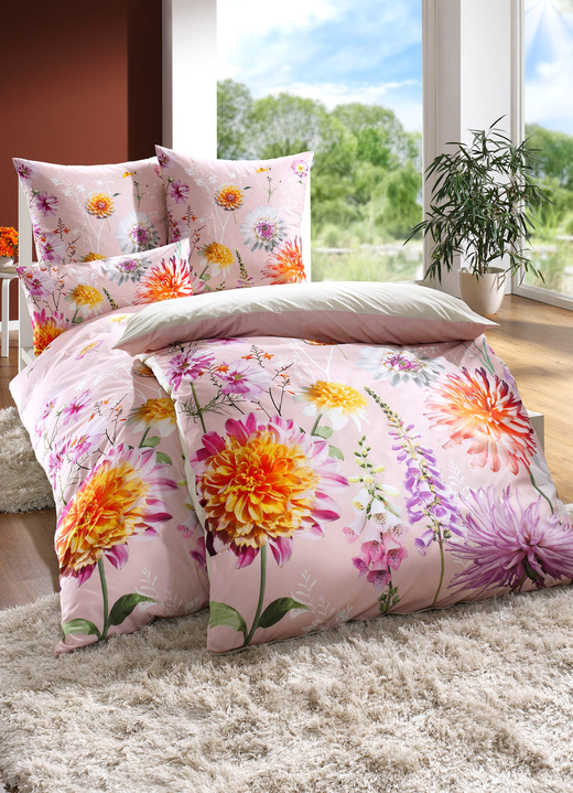 Beddengoed - Beddengoedset in zachte renforcé-kwaliteit, in Größe 111 (40 x 80 cm + 135 x 200 cm) bis 115 (80 x 80 cm + 155 x 220 cm), in Farbe MINT Ansicht 1
