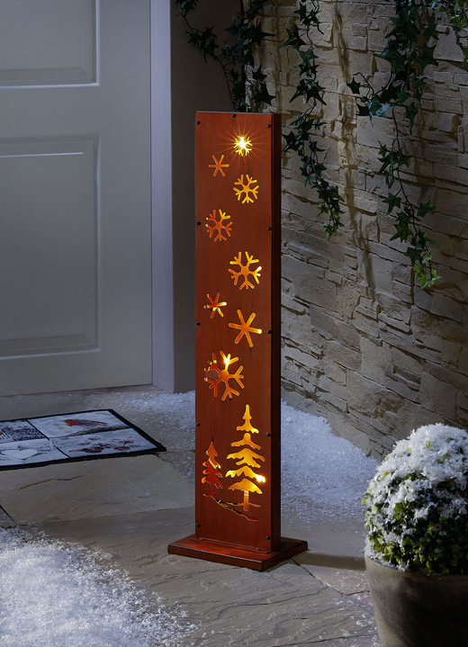 Tuin - LED-stele van metaal, in Farbe BRUIN