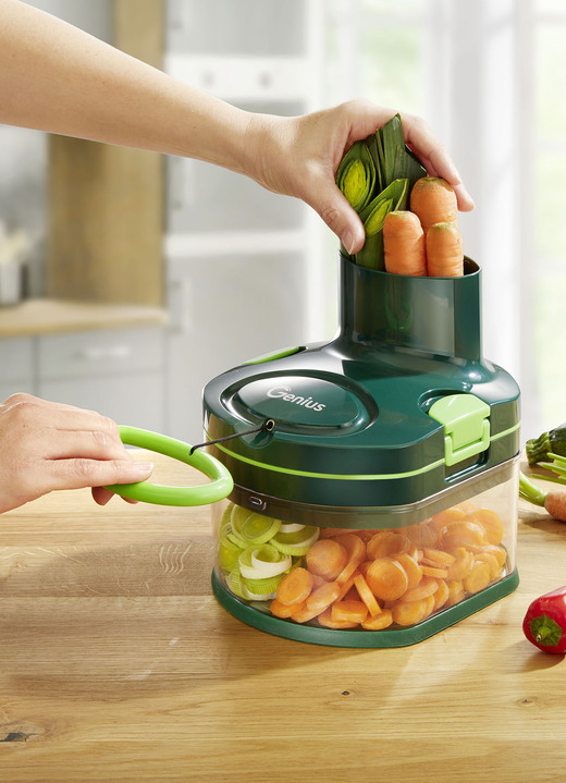 Huishoudhulpjes - Genius Nicer Dicer Pegasus voor raspen en snijden zonder elektriciteit, in Farbe GROEN Ansicht 1