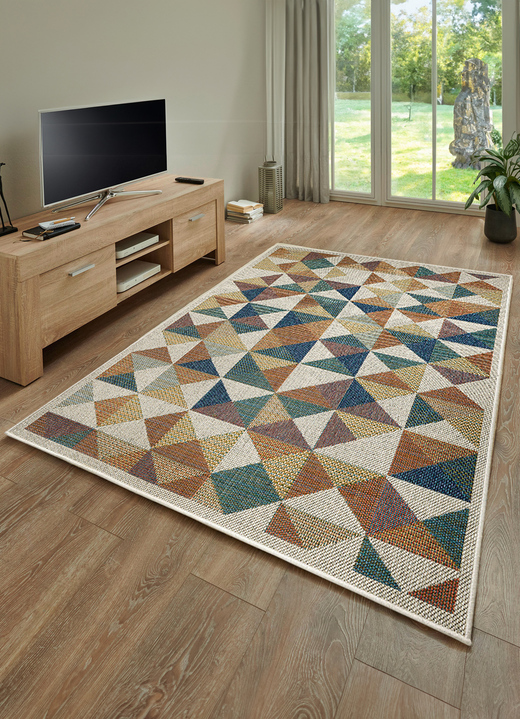 Modern - Duurzame tapijten voor binnen- en buitengebruik, in Größe 110 (brug, 67 x 120 cm) bis 250 (tapijt, 200x290 cm), in Farbe KÄSTCHEN Ansicht 1