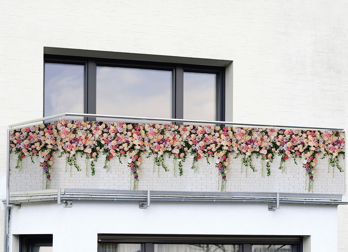 Zonwering - Balkon privacyscherm aan één zijde bedrukt inclusief bevestigingsmateriaal, in Farbe , in Ausführung Zichtbescherming balkon Ansicht 1