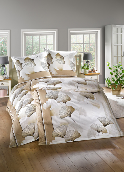 Beddengoed - Beddengoedset van Biberna, in Größe 112 (80 x 80 cm + 135 x 200 cm) bis 115 (80 x 80 cm + 155 x 220 cm), in Farbe NATUREL Ansicht 1