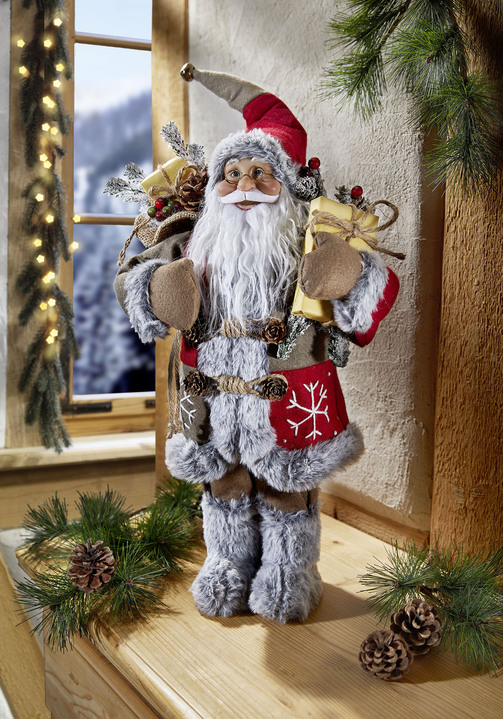 - Kerstman, in Farbe ROOD-GRIJS