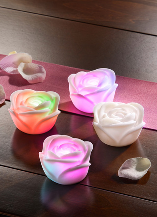 LED rozen, set van 4