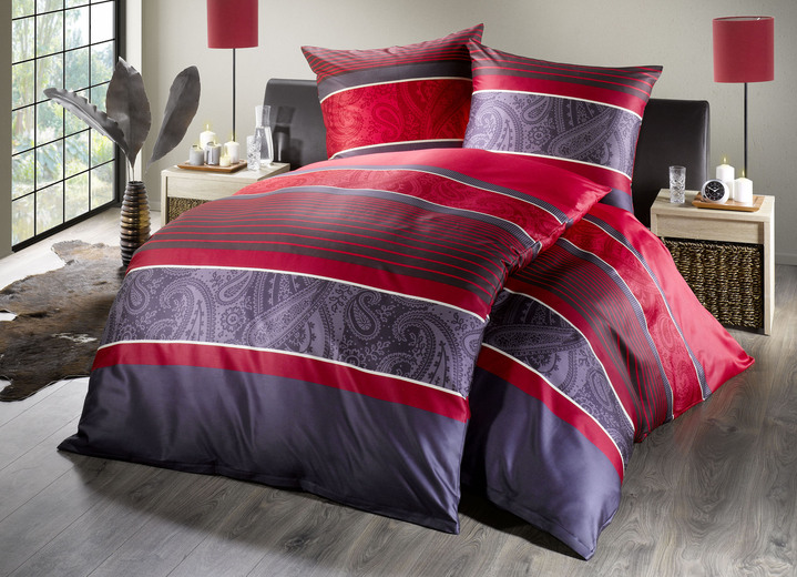 Beddengoed - Beddengoedset van Kleine Wolke, in Größe 112 (80/80 cm + 135/200 cm) bis 115 (80/80 cm + 155/220 cm), in Farbe ROBIJNROOD Ansicht 1
