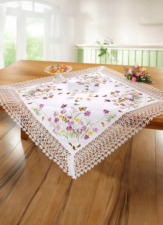 Tafel- en kamerdecoratie met kanten rand
