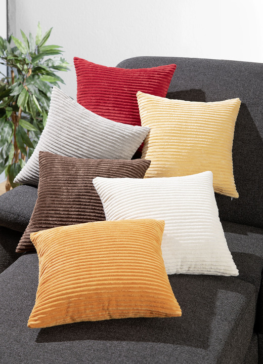 Decoratiekussens & slopen - Zachte kussensloop met ritssluiting, in Größe 105 (40 x 40 cm) bis 110 (50 x 50 cm), in Farbe CRÈME Ansicht 1