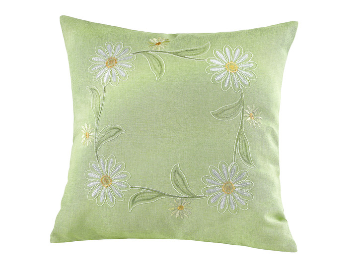 Woontextiel - Geborduurd tafelkleed of kussensloop, in Größe 101 (Kleedje, 35 x 50 cm) bis 404 (Kussensloop, 40 x 40 cm), in Farbe GROEN-MULTICOLOR Ansicht 1