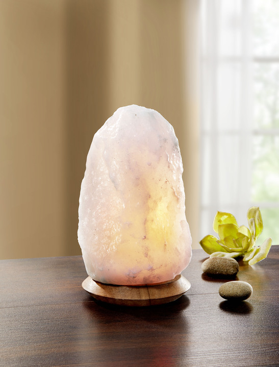Lampen  & lampjes - Verlichte zoutkristal, in Farbe WIT Ansicht 1