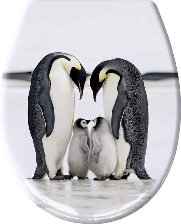 Badkamer-accessories - Toiletzitting met pinguïnmotief, in Farbe MULTICOLOR