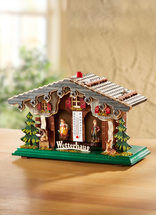 Weerhuis met thermometer