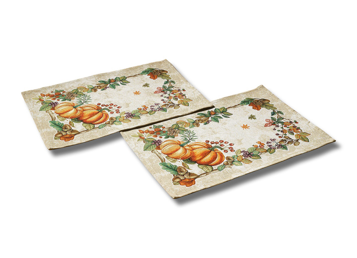 Woontextiel - Woonaccessoires van wandtapijt, in Größe 100 (2x placemat, 33 x 45 cm) bis 404 (Kussensloop, 45 x 45 cm), in Farbe MULTICOLOR Ansicht 1