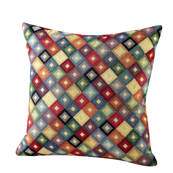 Decoratiekussens & slopen - Kleurrijke kussenslopen met ritssluiting, in Größe 105 (40 x 40 cm) bis 110 (50 x 50 cm), in Farbe MULTICOLOR, in Ausführung Dessin 2 Ansicht 1