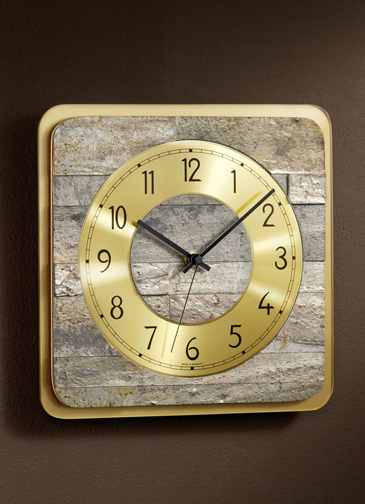 Horloges - Wandklok van AMS met radiogestuurd uurwerk, in Farbe GRAU-GOLD