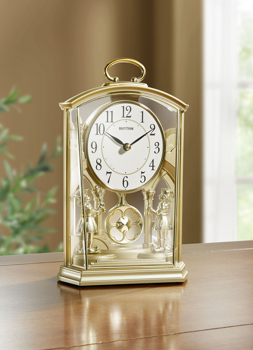 Horloges - Tafelklok met langzaam slingerende slinger, in Farbe GOLD