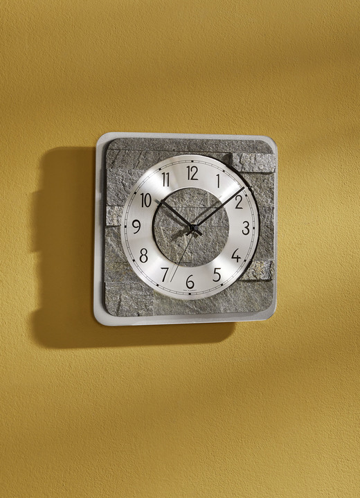 Horloges - Wandklok van hoge kwaliteit, in Farbe GRAU-SILBER