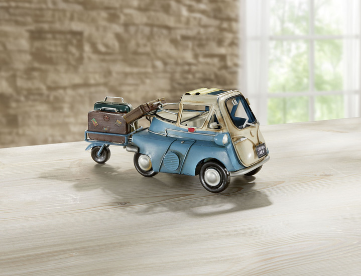 Collectors item - BMW Isetta met aanhanger, in Farbe BLAU Ansicht 1