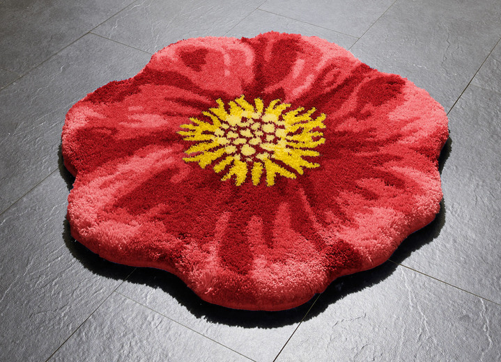 Badmatten - Supersoft badmattenset van Grund, in Größe 100 (Matje, halfrond 50 x 80) bis 112 (WC-dekseldeksel, 47x50 cm), in Farbe ROOD Ansicht 1